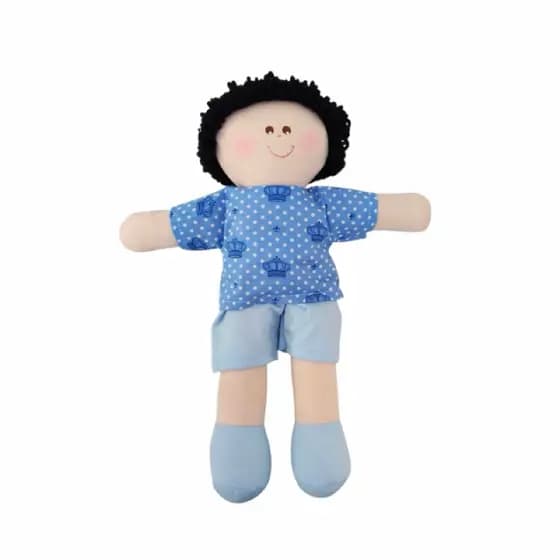 Boneco De Pano 30cm Cabelo Preto Boneco Oferta Direto Da Fábrica