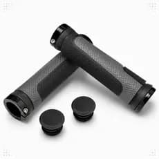 Manopla Punho Mtb 2 Travas Aluminio Borracha Bike Grip