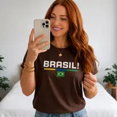Blusa Brasil Feminina Algodão Copa 2026