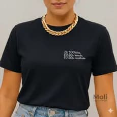 Blusa Feminina Moda evangelica camiseta cristã "Eu Sou"