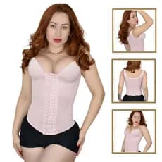 Cinta Modeladora Feminina Com Bojo Deixa Busto Juntinhos - Redutora Abdominal - Cinta Redutora - Afina cintura (M05N)