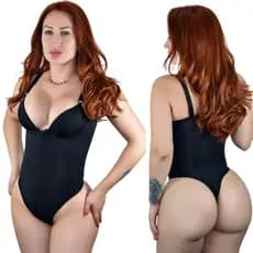 Cinta Modeladora Body Bojo Liso Tecido Duplo - Afina cintura - Body Redutor de Medidas - Redutor abdominal (Z27)