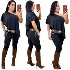 Macacão Feminino Longo Mula Manca Boho Com Bojo
