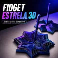 Fidget Toy Estrela 3D Sensorial Anti Stress Brinquedo Relaxante Articulado