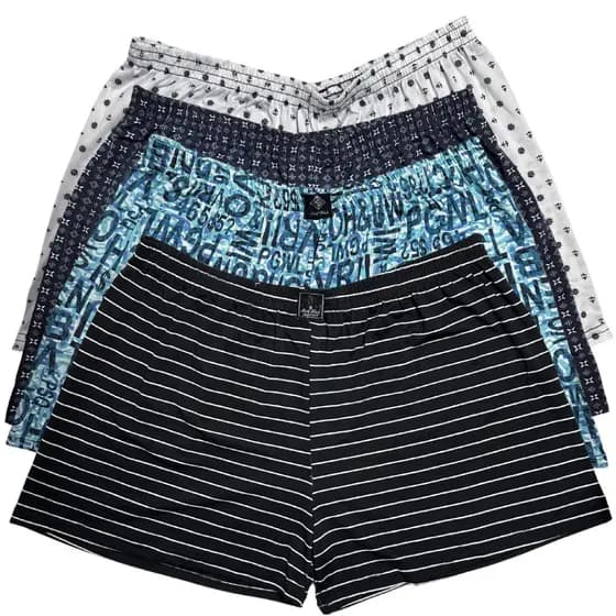 Kit 5 Samba Cançao Cueca Box Conforto Extremo Conforto Estampada Microfibra Leve Masculina Para Dormir Pijama