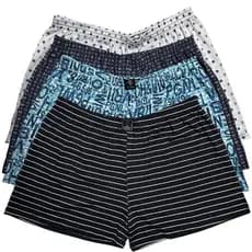 Kit 5 Samba Cançao Cueca Box Conforto Extremo Conforto Estampada Microfibra Leve Masculina Para Dormir Pijama
