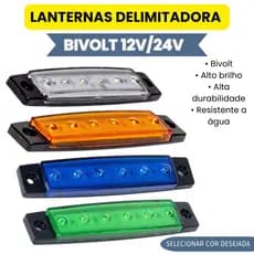 Sinalizador Lanterna Vigia Delimitadora Teto Onibus Bau Caminhão Van Escolar Carretinha Led Bivolt