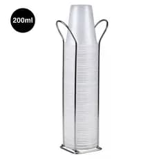 Suporte Organizador Porta Copos Descartáveis 200ml  Cromado
