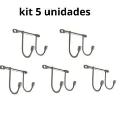Kit 5 Ganchos Multiuso Organizador Banheiro Cozinha Quarto