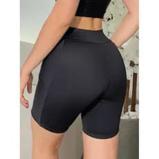 Shorts Feminino Com Bolso Suplex Fitness Short Cintura Alta Corrida Caminhada Academia 2305.2