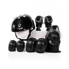 Kit Proteção Infantil Completo Capacete Joelheira Cotoveleira Patins Skate Patinete Bike