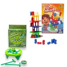 Jogo Torre Maluca Brinquedo Equilíbrio Brinquedo Criança Infantil Mini Quebra Gelo Sapinho Lago Brinquedo Criança