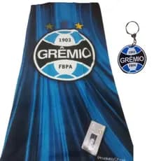 Toalha  de Banho do Grâmio Original 100% Algodão + Chaveiro Brinde