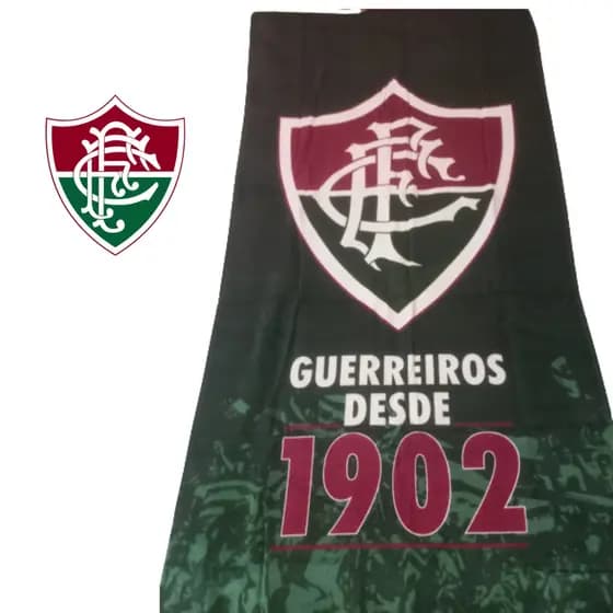Toalha do Fluminense Bouton Veludo Licenciada Oficial