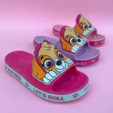 Chinelo Slide Menina Feminino Infantil Patrulha Canina Skye Criança Confortável Leve Sandália