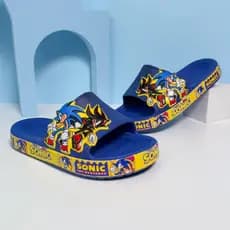 Chinelo Slide Sonic Menino Masculino Infantil Criança Confortável Leve
