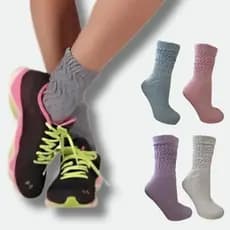 Kit 3,6,9,12,18,24 Pares de Meia Feminina Para Frio e Academia Aeróbica Fitness Lisa Exercício Academia