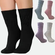 Kit  3,6,9,12, Pares de Meia Feminina Para Frio e Academia Aeróbica Fitness Lisa Exercício Academia Ioga