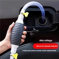 Bomba para Sucção Manual Transferência Etanol Óleo Agua Gasolina