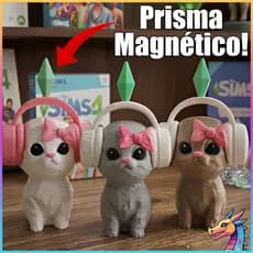 Gatinho The Sims Dançante Meme Viki Show Plumbob com Imas - Varias Cores