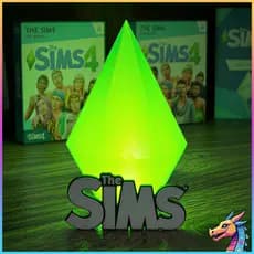 The Sims Luminária Totem Plumbob Decoração Colecionável