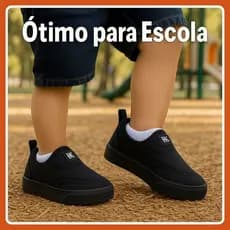 Tenis Infantil Sem Cadarço Slip On Leve Confortavel e Antiderrapante para Escola e Passeios