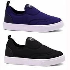 Kit 2 Pares Tênis Infantil Slip On Sem Cadarço Confortável Unissex – Ref 044