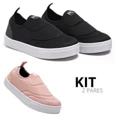 Tenis 1 Par e 2 Pares Calce Facil Menino Menina Passeio Inverno