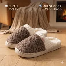Pantufa Aberta Inverno Quentinha Super Macia Antiderrapante Conforto Casa Unissex