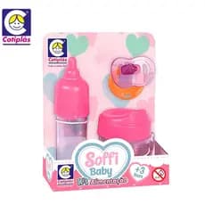 Brinquedo Mamadeira Magica Para Boneca Infantil Kit Alimentação Mamadeira Chupeta Suquinho Cotiplás