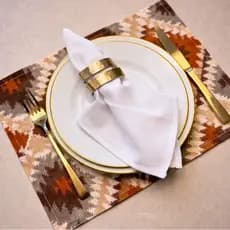 Kit Jogo Americano + Guardanapo Branco – Mesa Posta Completa 4 e 6 Lugares | Luxo e Elegância