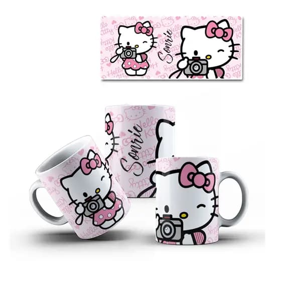 Caneca Hello Kitty COM NOME - Vários Modelos Personalizada