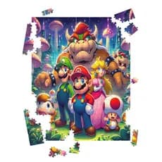 Quebra Cabeça MDF ENORME 90x60 Super Mario Bross 500 Peças Puzzle