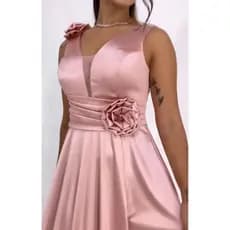 Vestido de Festa FLOR Casametos Madrinhas Debutantes Mães de Noivos Formaturas