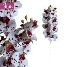 Galho de Orquídea em Silicone artificial para decoração de casamento - BH802393 Orquídea Pintadinha