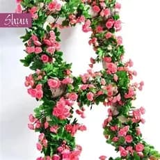 Corrente de Rosas e Folhagem para Decoração de Parede e Casamento - TF802454