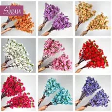 Kit com 100 Haste, Flores De Cerejeira Artificial, Flor Pessegueiro, Decoração de Studio, Casa e Eventos 65CM -A-504