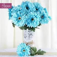 Gerbera Margarida grande Artificial com 5 flores P/ Decoração Casamento, Arranjos, Decorar Festas e casa - YNH800902