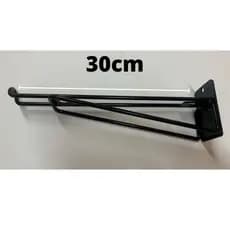 Suporte Para Prateleira Vidro Ou Madeira Para Parede 30cm Mão Francesa Aramada kit 2 Unidades