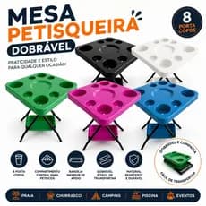 MESA PETISQUEIRA DOBRÁVEL MULTIUSO PORTÁTIL