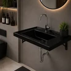 PIA PARA BANHEIRO LAVABO ABS RESISTENTE CUBA