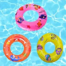 Boia Infantil Redonda Inflável de Cintura 60 cm Cores Estampa Fundo do Mar Criança Piscina Praia Lago
