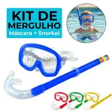 Kit de Mergulho Infantil Máscara + Snorkel Respirador Natação Óculos Praia Verão Piscina