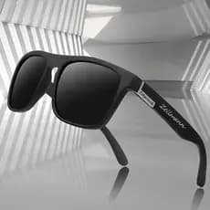 Óculos De Sol MASCULINO Polarizado Quadrado Clássico Luxo Proteção 400 UV - ZELMAANN