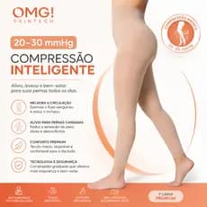 Meia Compressão 20-30mmHg Premium Cintura Alta e Antiderrapante Ideal Para Varizes Edemas Trombose