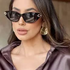 Europeu americano na moda olho de gato High-End sentir óculos de sol feminino Anti-ultravioleta Hip-Hop óculos de sol se