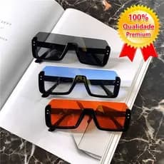 Óculos de moda sem moldura óculos de sol disco grande quadro óculos de sol quadrados masculinos