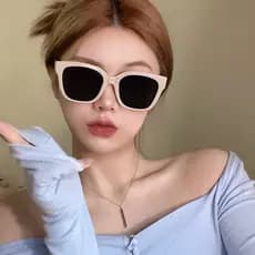 2026 grande quadrado miopia óculos de sol feminino High-End versão coreana na moda beira-mar Anti-ultravioleta óculos de