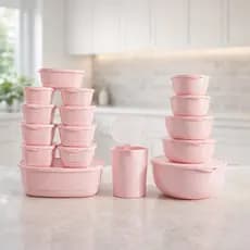 Kit Cozinha 15 Potes Herméticos + Jarra | Organizadores Plásticos BPA Free Resistente