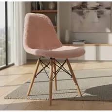 Capa Felpuda Para Cadeira Eames Pelo Baixo: Rose